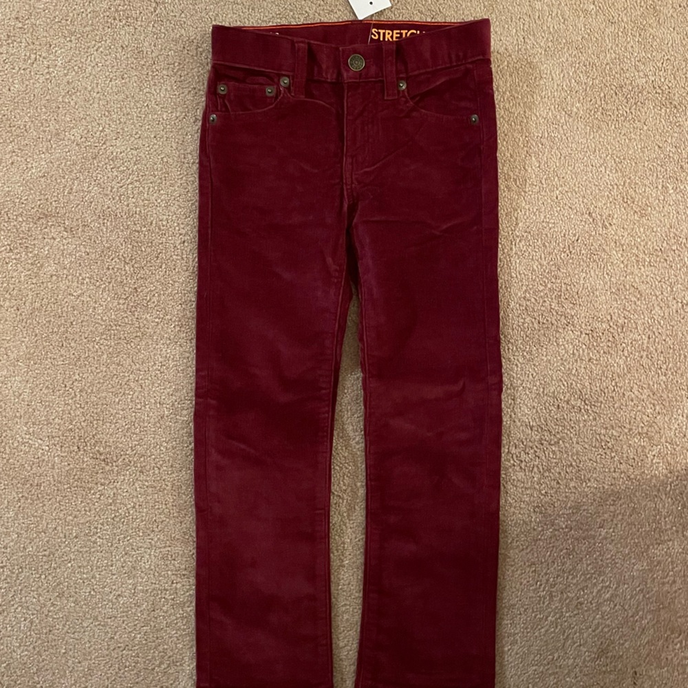 NWT skinny dark red Crew Cuts cords